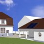 Umbau eines Einfamilienhauses und<br />Neubau einer Garage mit Freisitz in Durmersheim